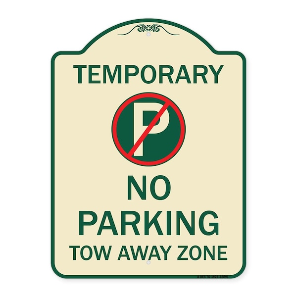 Signmission No Parking Tow Away Zone Heavy-Gauge Aluminum Architectural Sign, 24" x 18", TG-1824-22891 A-DES-TG-1824-22891 - main